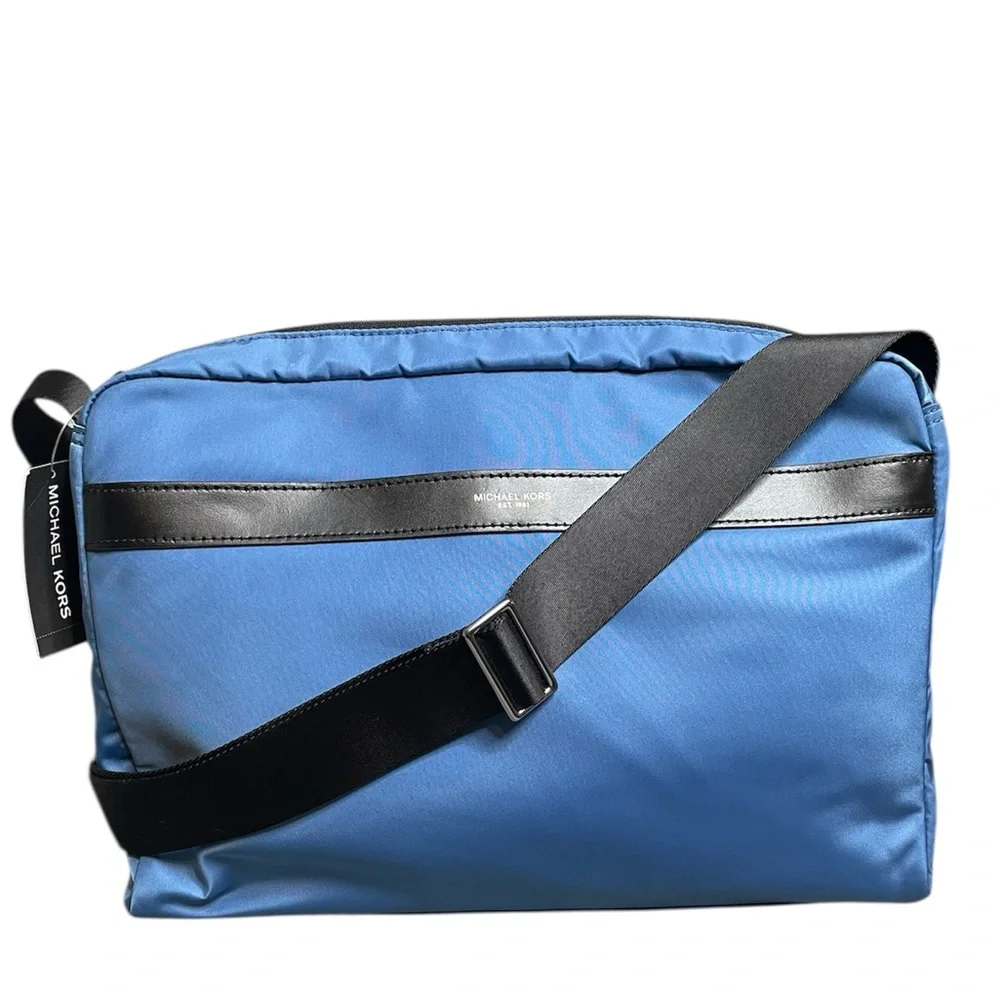 Michael Kors Kent Lg Padded Men’s Messenger Bag - Federal Blue $198 New w/ Tags